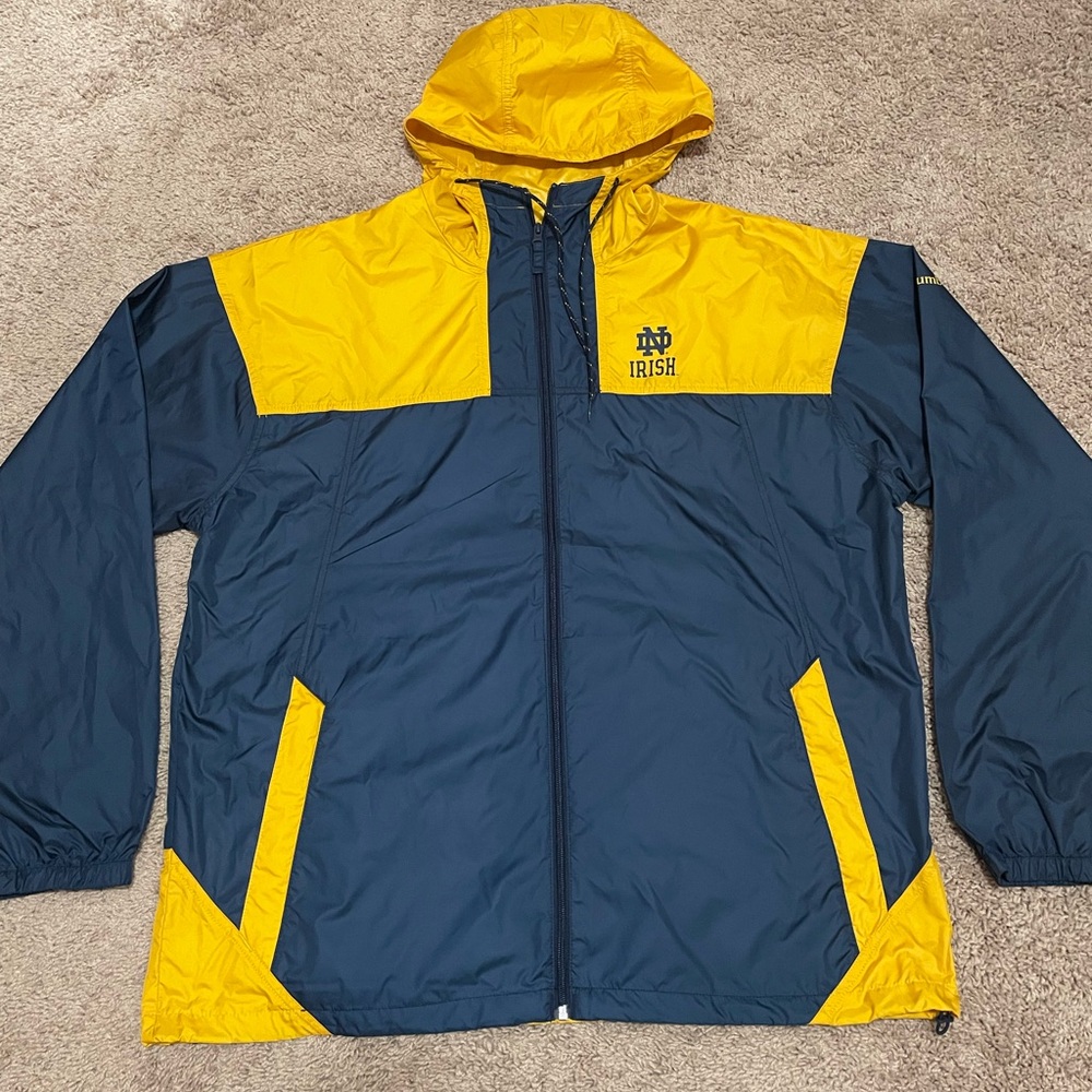 Columbia Notre Dame Full-Zip Raincoat Jacket XL